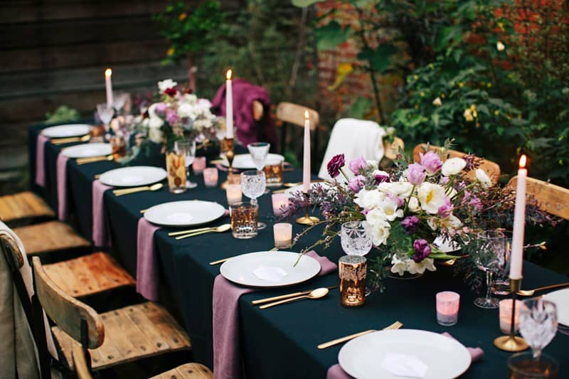 Elegant spread table setting